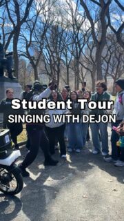 Such a fun way for this happy crew to spend their final day in NYC.I always love introducing my student groups to my friend @dejonm, a.k.a. Mic on a Bike 🎤 — and even more when they jump in and start singing along. They had the best time! 🎶Moments like this are what it’s all about. These kids will look back on this for years to come — and that makes me so happy. 💓Thanks for adding your magic to the moment, Dejon! 🎤✨#nycmoments #centralpark #nyctours #newyorkcitylife #nyc