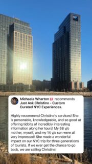 Thank you for the love, Michaela!! 🫶🏻Welcoming families across generations and creating something meaningful for each of them truly fills my heart ✨Join me and let’s create something special for yours.❤️#nycguide #nyctours #clienttestimonial #nycitinerary #newyorkcity