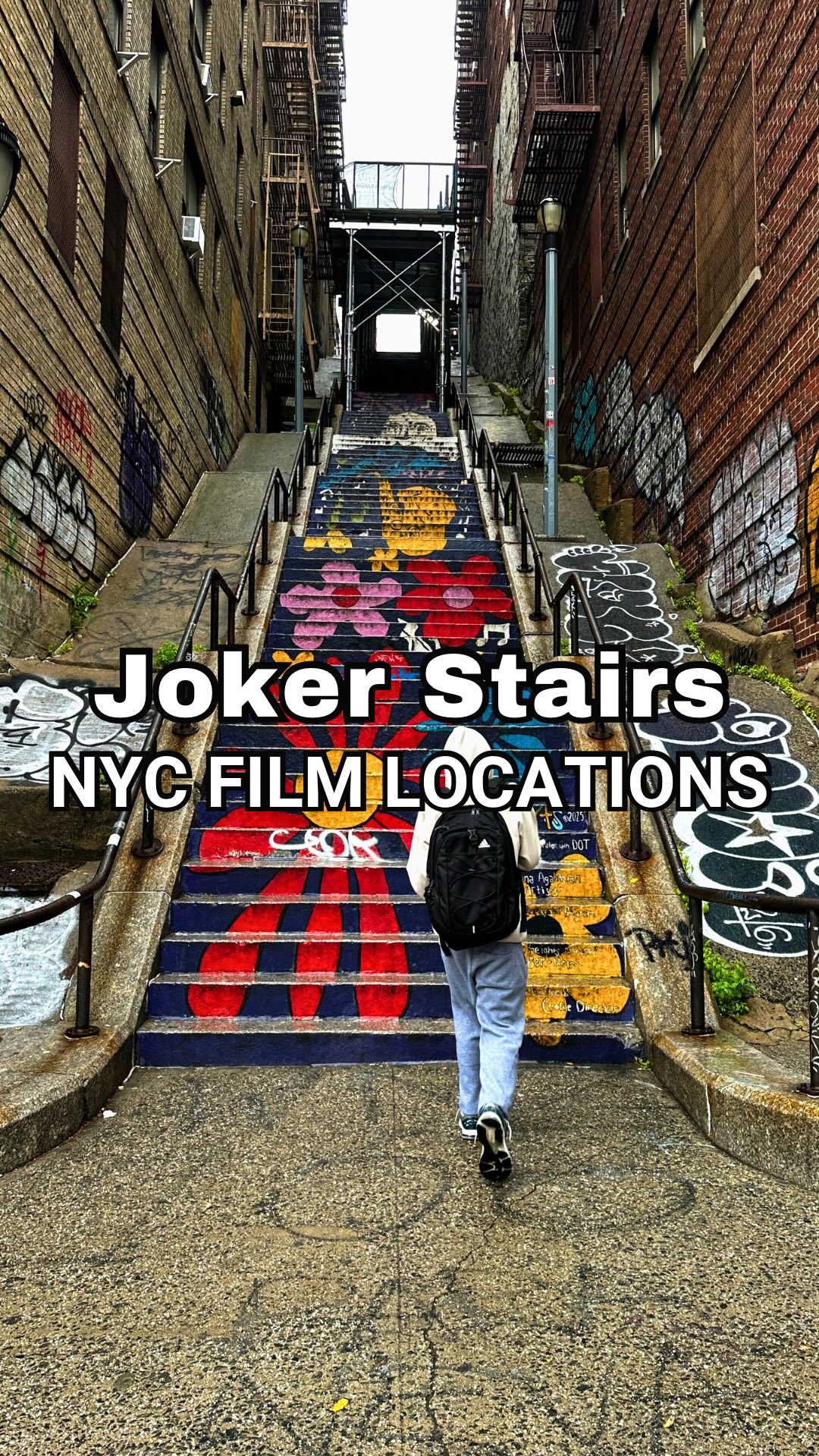 đŹ Recognize these steps?Now famously known as the Joker Stairs, this Bronx staircase became one of NYCâs most iconic filming locations after Joaquin Phoenixâs unforgettable dance scene in Joker (2019).Before its Hollywood fame, it was simply a neighborhood shortcut known as the Shakespeare Steps, thanks to its location on Shakespeare Avenue. Look closely and youâll even spot Shakespeareâs portrait on the stairs! đI recently climbed them for the first time! Would you? đ¤ŠInterested in a film-location-themed tour? đŹ Letâs create an NYC adventure inspired by your favorite movies! đâ¨đ˝ Follow @JustAskChristine for more unexpected NYC discoveries.#Nycfilms #jokerstairs #joker #nycfilmtour #filmtour