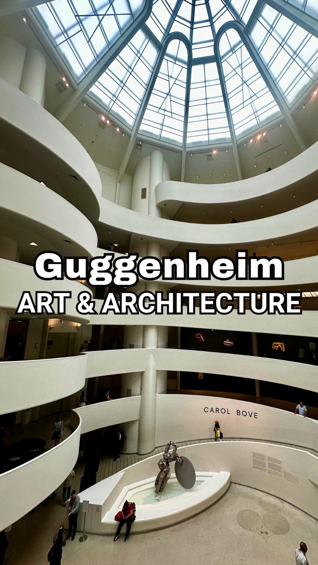 🎨 A museum visit and an architectural journey.At the Guggenheim, taking in the art is only part of the fun. Frank Lloyd Wright’s iconic spiral makes moving through the museum an adventure in itself, with the architecture and art constantly playing off one another.As you follow the curved ramp, each turn reveals something new, a work of art, a glimpse across the rotunda, or an unexpected perspective. It can feel like watching a mini movie unfold as you go. 🎬At the Guggenheim, the building itself is part of the show.And what better way to finish than with… The End. 🎞️✨❤️ Follow @JustAskChristine for more fun and unexpected ways to experience New York City.#nycart #franklloydwright #nyctour #newyorkcity #guggenheim