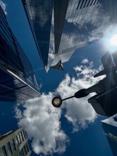 💙 Blue skies and New York City perspectives. 🏙️One of the things I love most about NYC is how a simple change in perspective can make a familiar place feel completely new.Look up. Look across. Look behind you. There’s always another angle, another detail, another view waiting to be discovered.And sometimes, seeing it a little differently reminds you just how beautiful it really is. 💙Just Ask Christine ❤️#nycskies #nyc #newyorkcity #blueskies #nycperspective