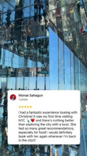 It was such a joy hosting you and your colleagues. I’m so glad I could help make your first visit feel truly special, and ensure you experienced some fantastic food along the way. ❤️I look forward to welcoming you back again soon!! ✨#nycguide #nyctours #clienttestimonials #nyctodo #summitonevanderbilt