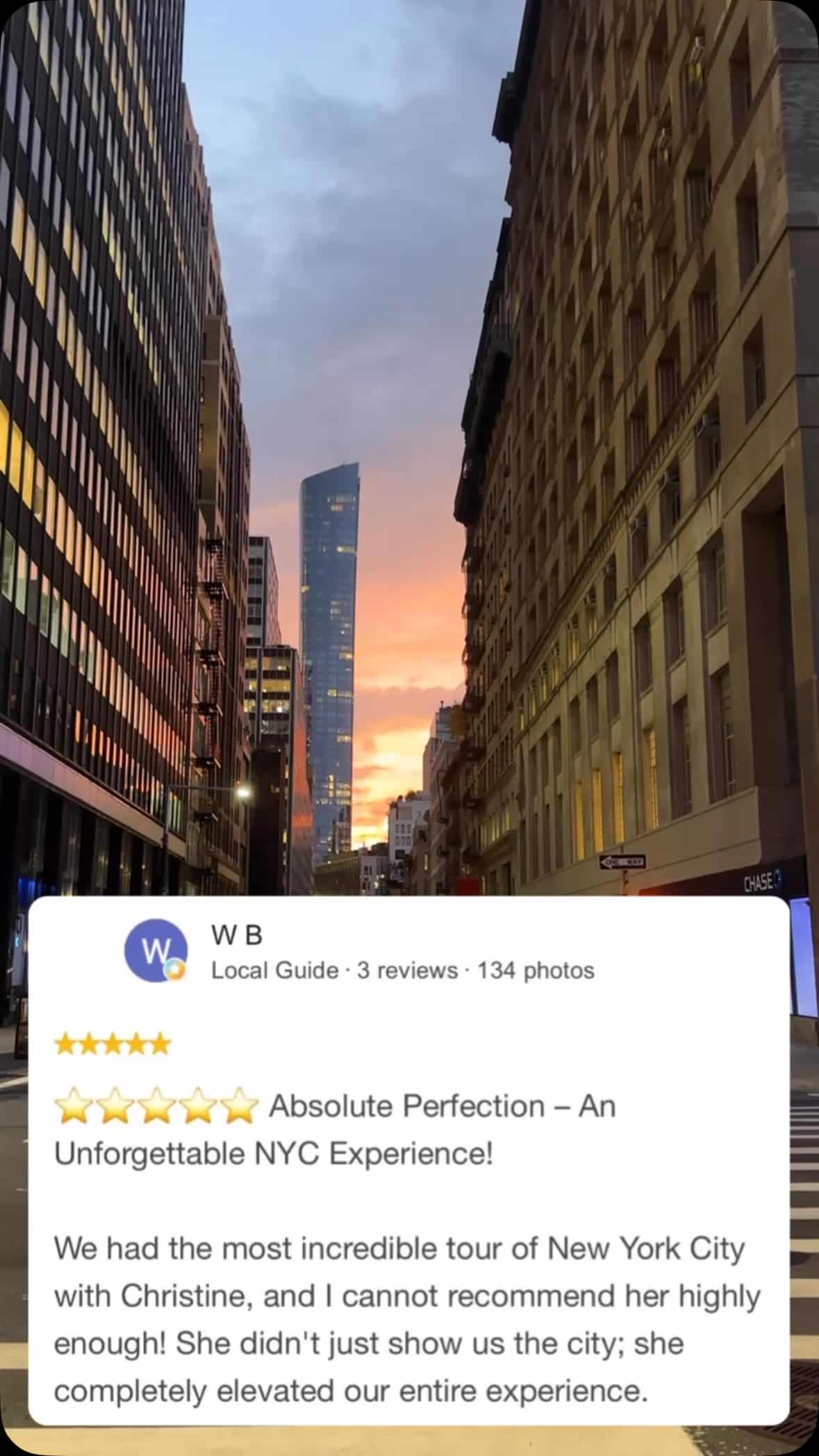 ⭐️ Nothing makes me happier than hearing that a client’s NYC experience was unforgettable! ❤️

From the beauty of Central Park to the hidden corners only a New Yorker knows, Just Ask Christine is about more than sightseeing. It’s about experiencing NYC through a local’s eyes, discovering places you might never find on your own, and feeling like you’re exploring the city with an old friend. ❤️

Thank you, Kim, for this wonderful review 🙏🏻 Looking forward to our next NYC adventure together! 

Planning a trip to NYC? Let’s make it memorable💓

#clienttestimonial #NYCTours #NewYorkCity #NYCTravel #PersonalizedTravel