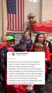 Guiding student groups through NYC and helping them make lasting memories is one of the most rewarding parts of what I do. So grateful to be part of their New York experience. ✨Thank you, Bri! Looking forward to seeing you again soon and welcoming your latest choir group to New York in just another month!#newyorkcity #nycguide #nyctours #studenttravel #clienttestimonial